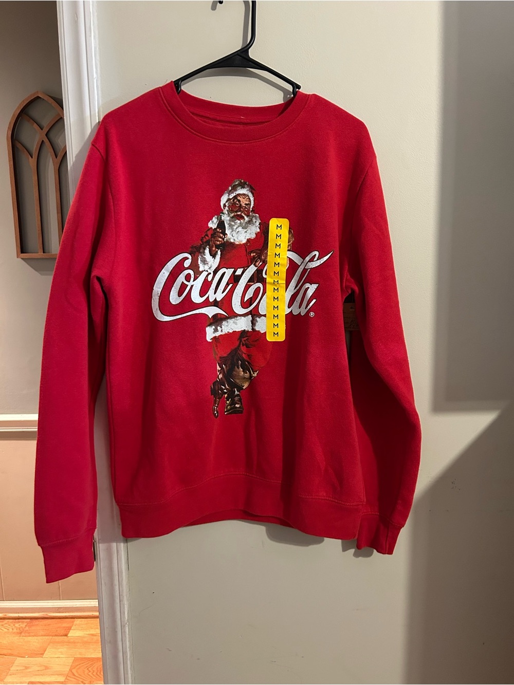 Coca Cola Red Graphic Santa Crewneck Sweatshirt